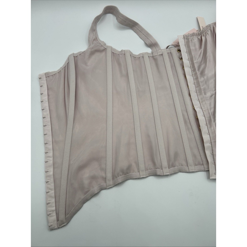 Victoria's Secret The Classic Corset Dusty Rose Medium 100% Silk One Piece NWT - Picture 6 of 9